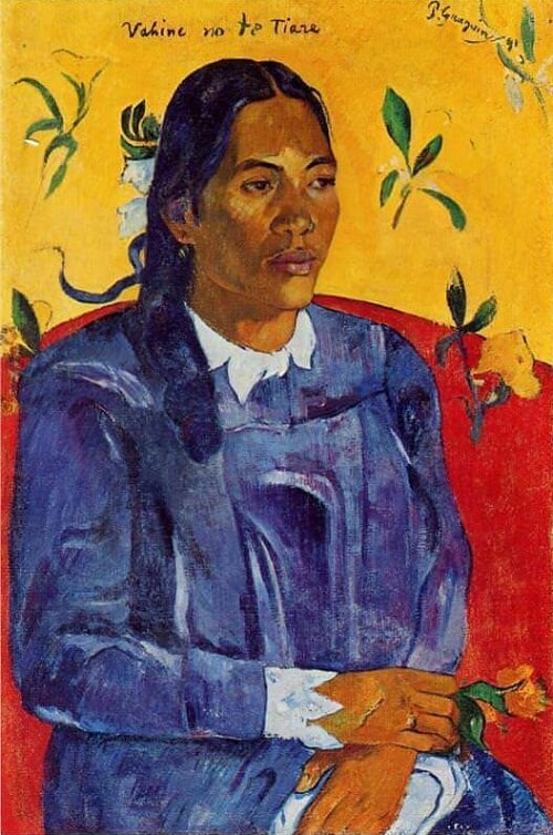 Woman with a Flower, 1891 by Paul Gauguin