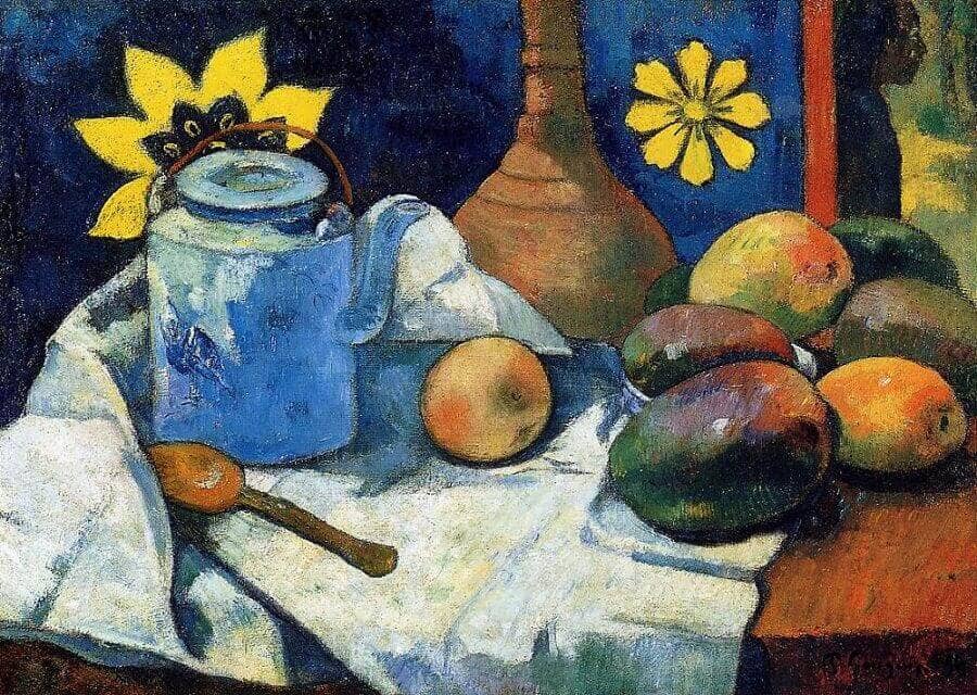Still Life with Teapot and Fruits, 1896 by Paul Gauguin