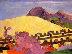 Sacred Mountain by Paul Gauguin