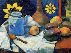 Still Life with Teapot and Fruits by Paul Gauguin