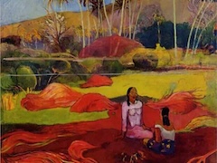 Tahitian Women under the Palms by Paul Gauguin